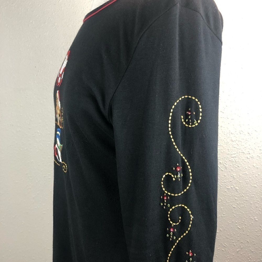 Reference Point long Sleeve Christmas Top Size S - Picture 5 of 7